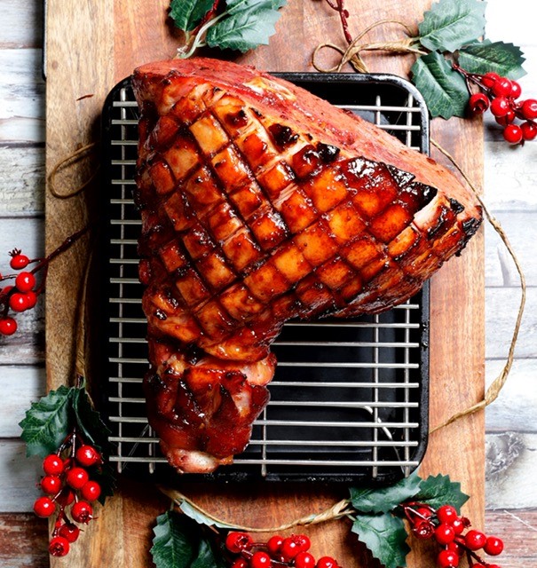 Sticky, Sweet and Scrumptious Cranberry & Orange Glazed Ham
