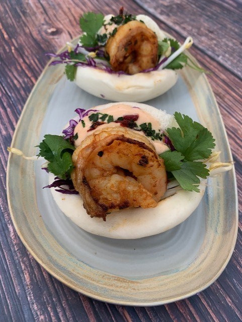 Grilled Prawn Bao Buns